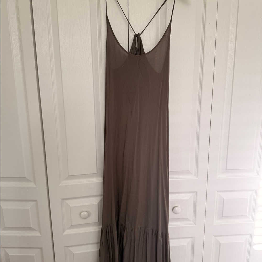 NWOT- Omnia Tulum Dark Green Maxi Dress-S - Picture 2 of 7